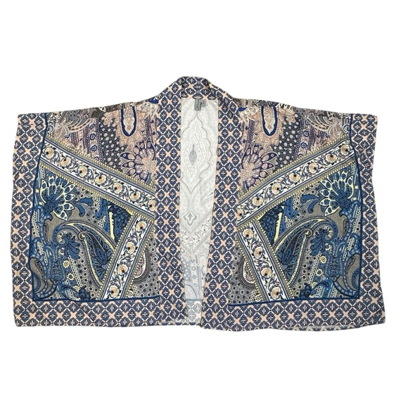 Anthropologie Bl-nk London Aletha Cropped Kimono One Size Bohemian Summer - Picture 10 of 16